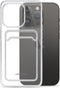Mobilize Gelly Card Doorzichtig Telefoonhoesje geschikt voor Apple iPhone 14 Pro Hoesje Flexibel TPU Backcover met Pasjeshouder - Transparant