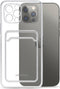 Mobilize Gelly Card Doorzichtig Telefoonhoesje geschikt voor Apple iPhone 12 Pro Hoesje Flexibel TPU Backcover met Pasjeshouder - Transparant