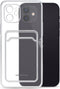 Mobilize Gelly Card Doorzichtig Telefoonhoesje geschikt voor Apple iPhone 12 Hoesje Flexibel TPU Backcover met Pasjeshouder - Transparant