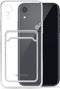 Mobilize Gelly Card Doorzichtig Telefoonhoesje geschikt voor Apple iPhone XR Hoesje Flexibel TPU Backcover met Pasjeshouder - Transparant