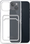 Mobilize Gelly Card Doorzichtig Telefoonhoesje geschikt voor Apple iPhone 14 Plus Hoesje Flexibel TPU Backcover met Pasjeshouder - Transparant