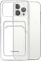 Mobilize Gelly Card Doorzichtig Telefoonhoesje geschikt voor Apple iPhone 13 Pro Max Hoesje Flexibel TPU Backcover met Pasjeshouder - Transparant