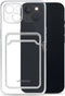 Mobilize Gelly Card Doorzichtig Telefoonhoesje geschikt voor Apple iPhone 13 Mini Hoesje Flexibel TPU Backcover met Pasjeshouder - Transparant