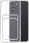 Mobilize Gelly Card Doorzichtig Telefoonhoesje geschikt voor Samsung Galaxy S21 FE Hoesje Flexibel TPU Backcover met Pasjeshouder - Transparant