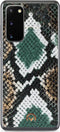 Mobilize Gelly Velvet 2in1 Case / Clutch voor de Samsung Galaxy S20 - Green Snake