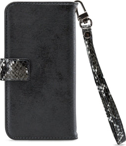 Mobilize - Geschikt voor 2in1 Magnet Zipper Case Apple iPhone SE (2022) / SE (2020) / 8 / 7 Black/Snake