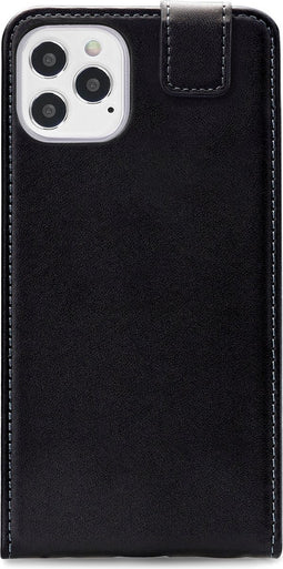 Mobilize - Geschikt voor - iPhone 12 Hoesje - Classic Gelly Flip Case Zwart