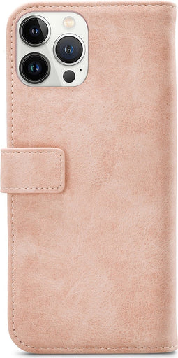 Mobilize - Geschikt voor - iPhone 13 Pro Max Hoesje - Elite Gelly Wallet Book Case Licht Roze