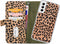 Mobilize - Geschikt voor - Samsung Galaxy S21 FE Hoesje - Uitneembare Gelly Wallet Case met Pasjeshouder Luipaard Donker Groen