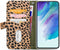 Mobilize - Geschikt voor - Samsung Galaxy S21 FE Hoesje - Uitneembare Gelly Wallet Case met Pasjeshouder Luipaard Donker Groen
