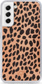 Mobilize - Geschikt voor - Samsung Galaxy S21 FE Hoesje - Uitneembare Gelly Wallet Case met Pasjeshouder Luipaard Donker Groen