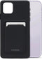 Mobilize Hoesje geschikt voor Apple iPhone 11 Telefoonhoesje met Kaarthouder Flexibel TPU | Mobilize Rubber Gelly Card Backcover met Pasjeshouder | Kaarthouder voor 1 Pasje | backcover Hoesje voor Pinpas / OV Kaart / Rijbewijs - Matt Black | Zwart