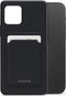 Mobilize Hoesje geschikt voor Apple iPhone 12 Telefoonhoesje met Kaarthouder Flexibel TPU | Mobilize Rubber Gelly Card Backcover met Pasjeshouder | Kaarthouder voor 1 Pasje | backcover Hoesje voor Pinpas / OV Kaart / Rijbewijs - Matt Black | Zwart