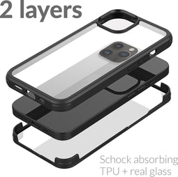 Mobilize Hoesje geschikt voor Apple iPhone 14 Pro Max Telefoonhoesje Hardcase | Mobilize 360 Protection Backcover Shockproof | Schokbestendig iPhone 14 Pro Max Telefoonhoesje | Anti Shock Proof - Zwart