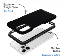 Mobilize Hoesje geschikt voor Apple iPhone 14 Pro Max Telefoonhoesje Hardcase | Mobilize Extreme Tough Backcover Shockproof | Schokbestendig iPhone 14 Pro Max Telefoonhoesje | Anti Shock Proof - Zwart