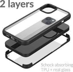 Mobilize Hoesje geschikt voor Apple iPhone 14 Telefoonhoesje Hardcase | Mobilize 360 Protection Backcover Shockproof | Schokbestendig iPhone 14 Telefoonhoesje | Anti Shock Proof - Zwart