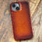 Mobilize Hoesje geschikt voor Apple iPhone 16 Pro Max MagSafe Telefoonhoesje Echt Leer | Mobilize Premium Backcover | Geschikt voor MagSafe | Geschikt voor Draadloos Opladen met Magnetische Ring | MagSafe Case - Burned Cognac | Cognac