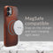 Mobilize Hoesje geschikt voor Apple iPhone 16 Pro Max MagSafe Telefoonhoesje Echt Leer | Mobilize Premium Backcover | Geschikt voor MagSafe | Geschikt voor Draadloos Opladen met Magnetische Ring | MagSafe Case - Burned Cognac | Cognac