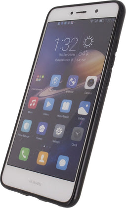 Mobilize Hoesje geschikt voor Huawei Y7 (2017) Telefoonhoesje Flexibel TPU | Mobilize Gelly Backcover | Y7 (2017) Case | Back Cover - Zwart