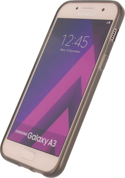 Mobilize Hoesje geschikt voor Samsung Galaxy A3 (2017) Telefoonhoesje Flexibel TPU | Mobilize Gelly Backcover | Galaxy A3 (2017) Case | Back Cover - Smokey Grey | Grijs