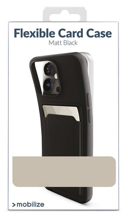 Mobilize Hoesje geschikt voor Samsung Galaxy A52 Telefoonhoesje met Kaarthouder Flexibel TPU | Mobilize Rubber Gelly Card Backcover met Pasjeshouder | Kaarthouder voor 1 Pasje | backcover Hoesje voor Pinpas / OV Kaart / Rijbewijs - Matt Black | Zwart