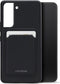 Mobilize Hoesje geschikt voor Samsung Galaxy S22 Telefoonhoesje met Kaarthouder Flexibel TPU | Mobilize Rubber Gelly Card Backcover met Pasjeshouder | Kaarthouder voor 1 Pasje | backcover Hoesje voor Pinpas / OV Kaart / Rijbewijs - Matt Black | Zwart
