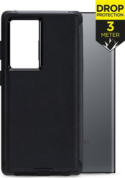 Mobilize Hoesje geschikt voor Samsung Galaxy S22 Ultra Telefoonhoesje Hardcase | Mobilize Defender Backcover Shockproof | Schokbestendig Galaxy S22 Ultra Telefoonhoesje | Anti Shock Proof - Zwart