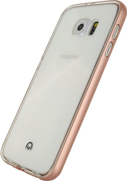 Mobilize Hoesje geschikt voor Samsung Galaxy S6 Telefoonhoesje Flexibel TPU | Mobilize Gelly Plus Backcover | Galaxy S6 Case | Back Cover - Transparant / Roségoud