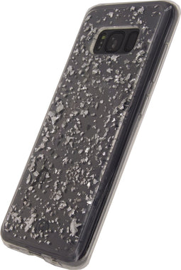 Mobilize Hoesje geschikt voor Samsung Galaxy S8 Telefoonhoesje Flexibel TPU | Mobilize Shimmer Backcover | Galaxy S8 Case | Back Cover - Silver Glitter | Zilver