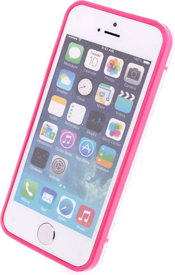 Mobilize Hybrid Case Transparant Apple iPhone 5/5S Fuchsia