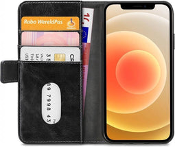 Mobilize - iPhone 12 Hoesje - Elite Gelly Wallet Book Case Zwart
