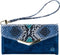 Mobilize - iPhone SE (2022) / SE (2020) / 8 / 7 Hoesje - Velvet Clutch Case Slangen Blauw