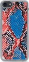 Mobilize - iPhone SE (2022) / SE (2020) / 8 / 7 Hoesje - Velvet Clutch Case Slangen Roze