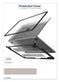 Mobilize Laptophoes geschikt voor Apple MacBook Air 13 Inch (2018-2020) Hoes Hardshell Laptopcover MacBook Case | Mobilize Protection Cover - Transparant / Zwart - Model A1932 / A2179 / A2337