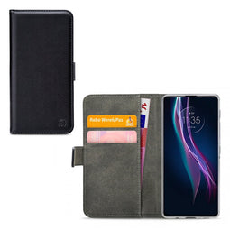 Mobilize - Motorola One Fusion Plus - Classic Gelly Wallet Book Case Zwart