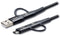 Mobilize Nylon Kabel 4in1 USB-C naar USB-C + Micro USB + USB-A 1.5 meter Zwart