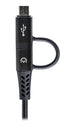 Mobilize Nylon Kabel 4in1 USB-C naar USB-C + Micro USB + USB-A 1.5 meter Zwart