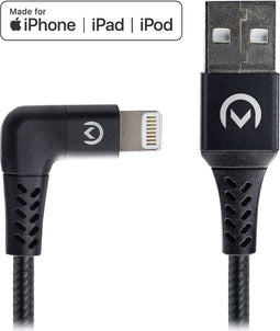 Mobilize Nylon Kabel Lightning 1.5 meter 12W Zwart