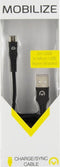 Mobilize Nylon USB-A naar Micro USB Kabel 2 Meter - Zwart