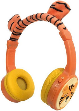 Mobilize Over Ear Kinder Koptelefoon | Max. 85 dB | Bluetooth 5.3 | Aux-Kabel | Tijger Ontwerp | Oranje