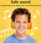 Mobilize Over Ear Kinder Koptelefoon | Max. 85 dB | Bluetooth 5.3 | Aux-Kabel | Tijger Ontwerp | Oranje