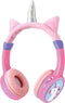 Mobilize Over Ear Kinder Koptelefoon | Max. 85 dB | Ideeal voor Kinderen tot 8 Jaar |Bluetooth 5.3 | Aux-Kabel | Eenhoorn Ontwerp | Roze