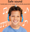 Mobilize Over Ear Kinder Koptelefoon | Max. 85 dB | Ideeal voor Kinderen tot 8 Jaar |Bluetooth 5.3 | Aux-Kabel | Haai Ontwerp | Blauw