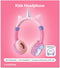 Mobilize Over Ear Kinder Koptelefoon | Max. 85 dB | Ideeal voor Kinderen tot 8 Jaar |Bluetooth 5.3 | Aux-Kabel | Eenhoorn Ontwerp | Roze
