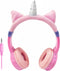 Mobilize Over Ear Kinder Koptelefoon | Max. 85 dB | Ideeal voor Kinderen tot 8 Jaar |Bluetooth 5.3 | Aux-Kabel | Eenhoorn Ontwerp | Roze