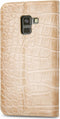 Mobilize Premium Gelly Book Case Samsung Galaxy A8 2018 Alligator Peanut Brown