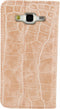 Mobilize Premium Gelly Telefoonhoesje geschikt voor Samsung Galaxy J5 (2015) Hoesje Bookcase - Coral Pink Alligator