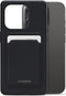 Mobilize Rubber Gelly Card Telefoonhoesje geschikt voor Apple iPhone 15 Pro Hoesje Flexibel TPU Backcover met Pasjeshouder - Matt Black