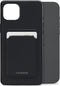 Mobilize Rubber Gelly Card Telefoonhoesje geschikt voor Apple iPhone 15 Plus Hoesje Flexibel TPU Backcover met Pasjeshouder - Matt Black