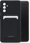 Mobilize Rubber Gelly Card Telefoonhoesje geschikt voor Samsung Galaxy A04s/A13 5G Hoesje Flexibel TPU Backcover met Pasjeshouder - Matt Black